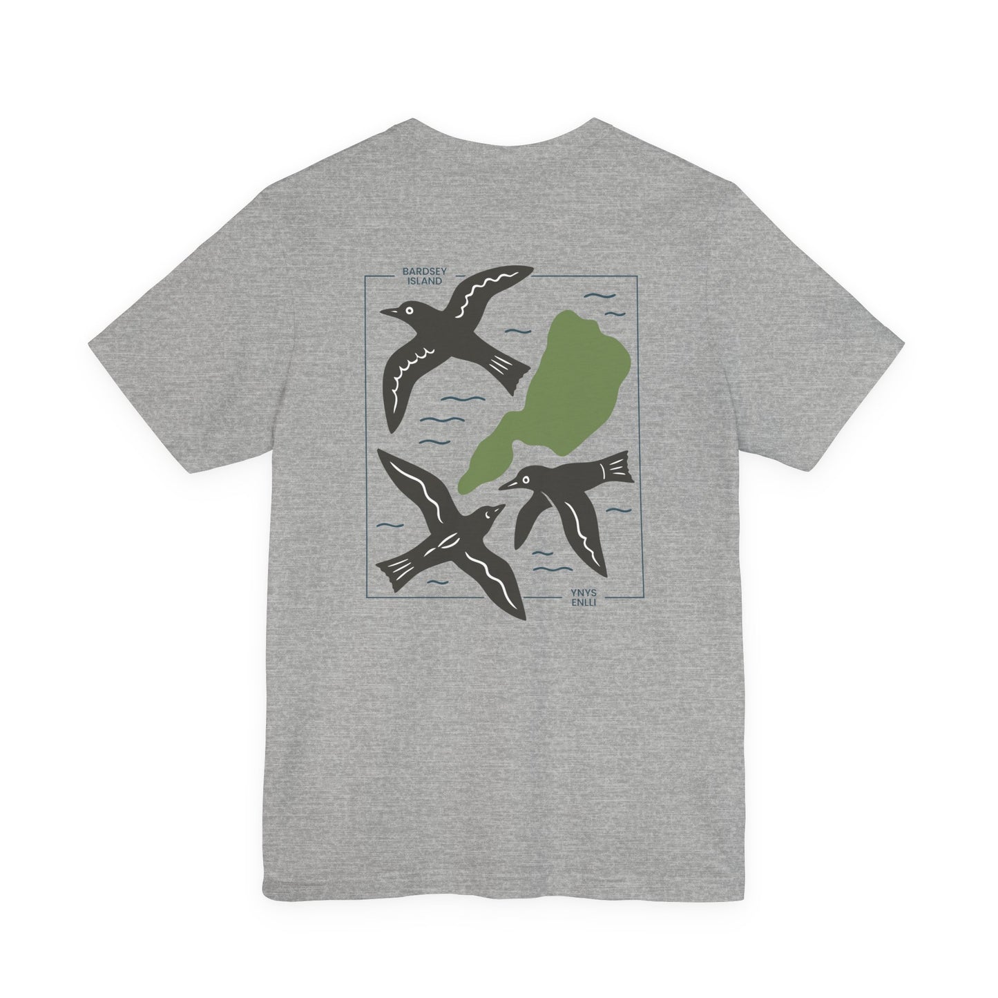Bardsey Island Graphic Unisex T-Shirt - (Ynys Enlli) - Double Sided