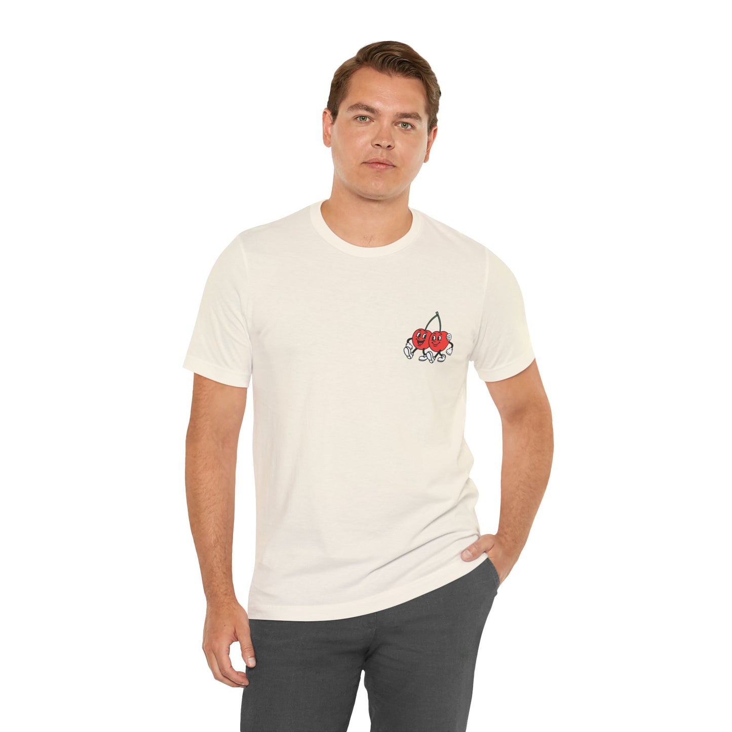 'Ceirios Trelew' Retro Cherries Patagonia Graphic Unisex Tee (Double Sided)