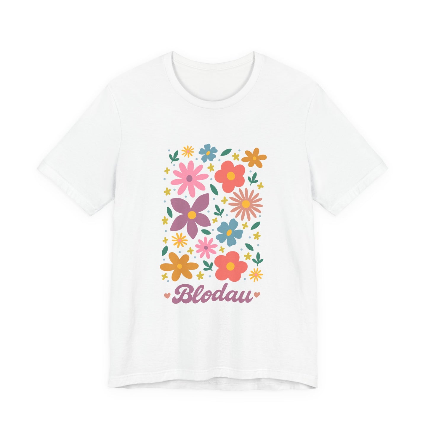 Retro Floral 'Blodau' T-Shirt (Unisex) - Colourful Welsh Wildflower Tee