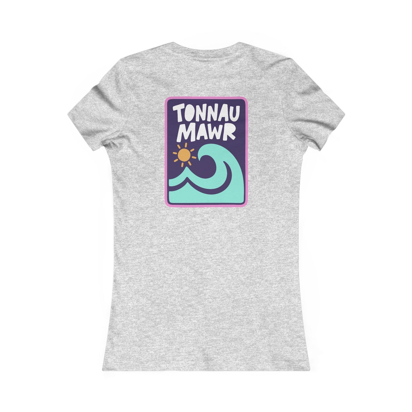 Women's Beach T-Shirt — 'Tonnau Mawr' Wave Graphic