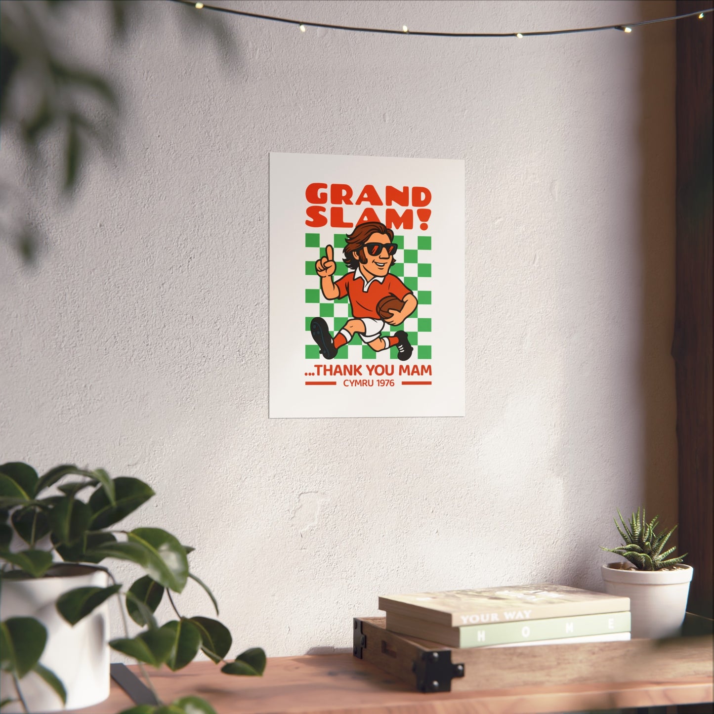 Retro Welsh Rugby 'Grand Slam 1976' Fine Art Poster