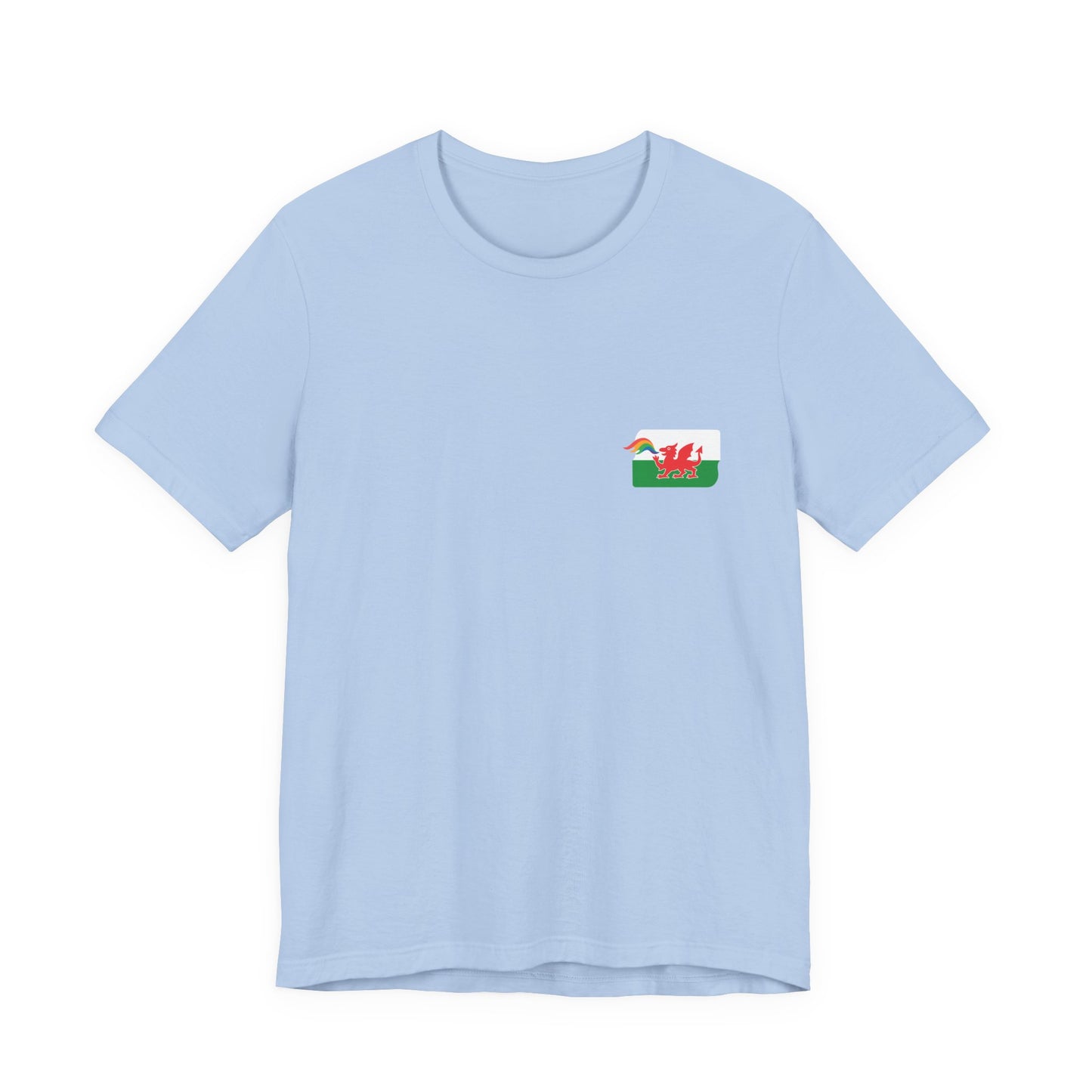 Welsh Dragon Rainbow Tee (Unisex) — Yma o Hyd Graphic T-Shirt (Double sided)