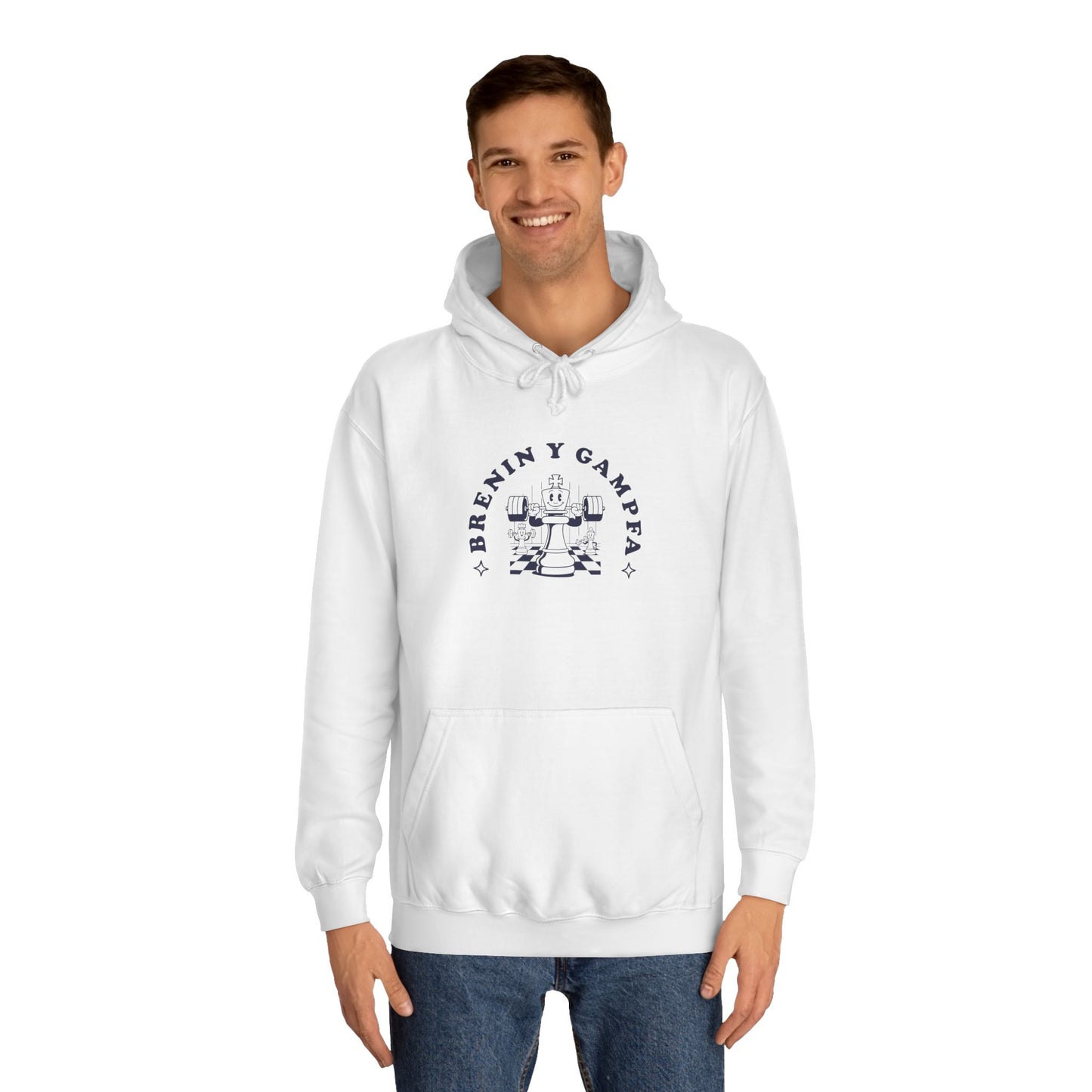 'King Of The Gym' Welsh Unisex Hoodie - 'Brenin y Gampfa'