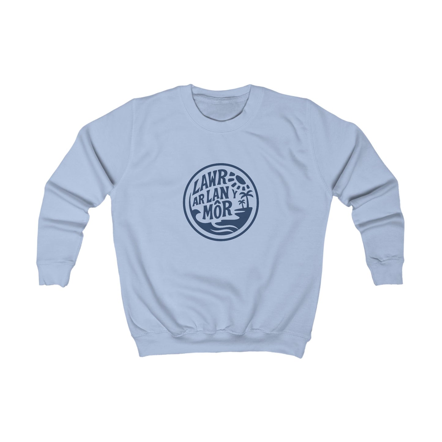 Kids Beach Sweatshirt - 'Lawr Ar Lan y Môr'