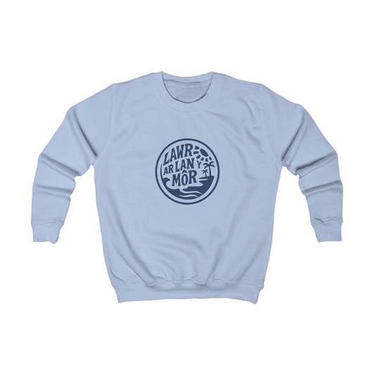 Kids Beach Sweatshirt - 'Lawr Ar Lan y Môr'