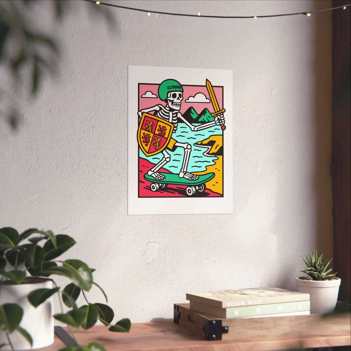Owain Glyndŵr Skateboarding Fine Art Poster