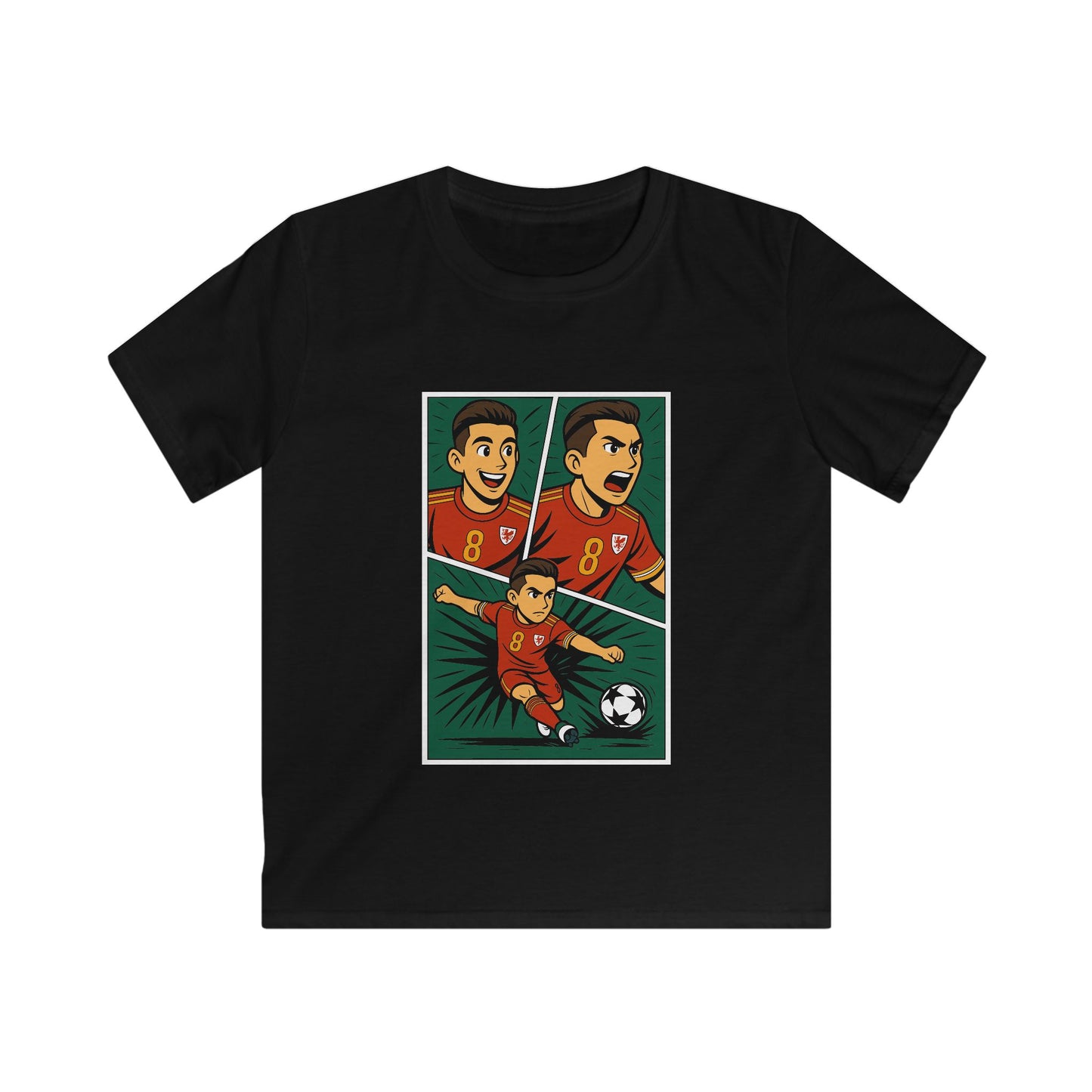 Kids Harry Wilson Anime-Inspired T-Shirt - Welsh Football Tee