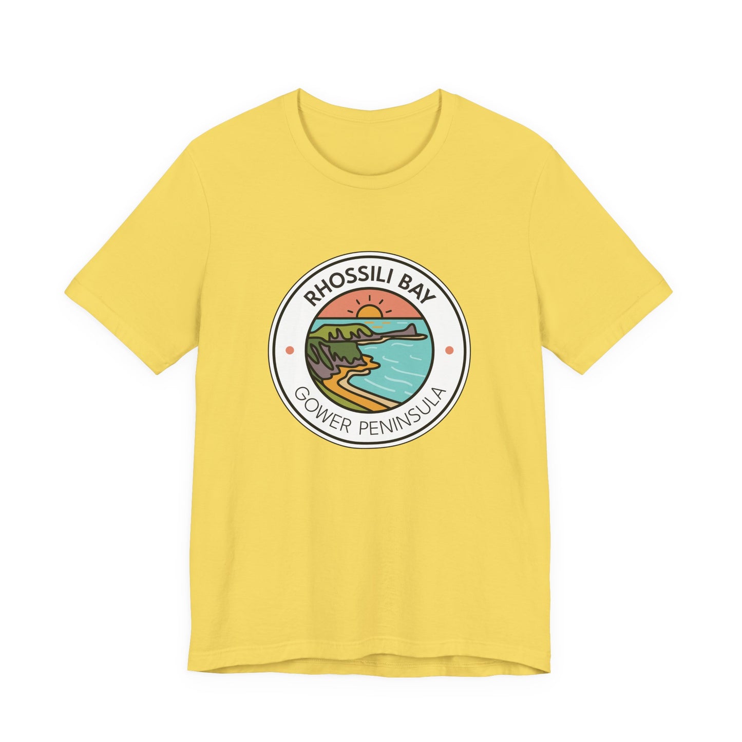 Rhossili Bay Gower Peninsula Graphic T-Shirt (Unisex)