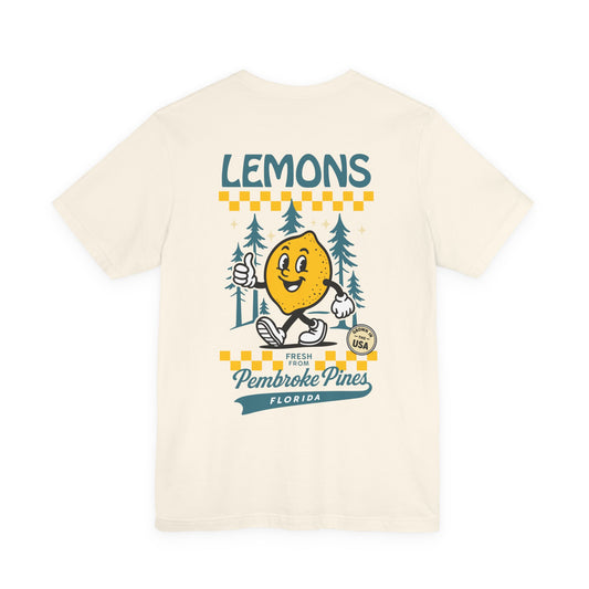 Lemons Pembroke Pines T-Shirt (Unisex) - Retro Citrus Graphic Tee (Double Sided)