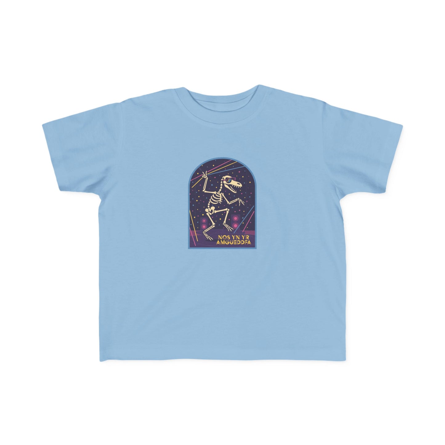 Toddler Fossil Dance T-Shirt - 'Nos Yn Yr Amgueddfa'