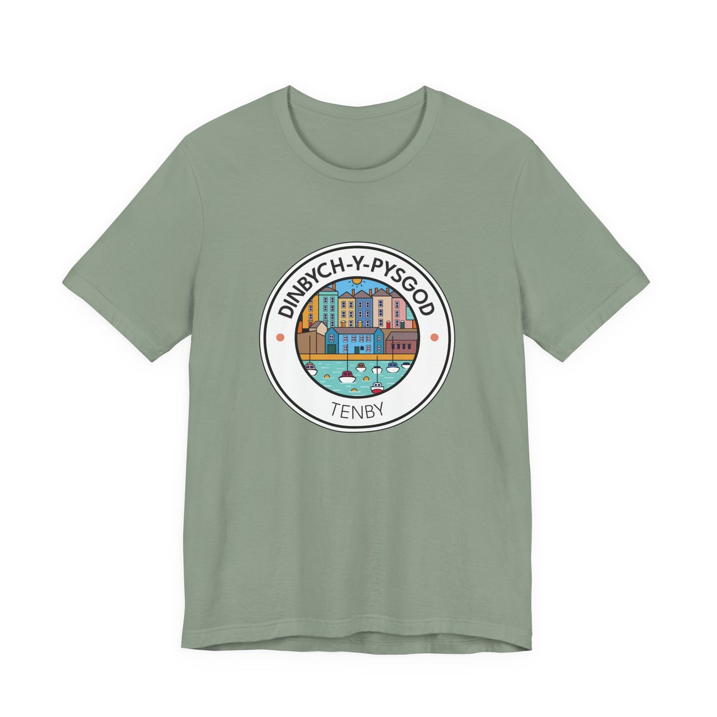 Tenby Harbour Graphic Tee (Unisex) – 'Dinbych-Y-Pysgod' T-Shirt