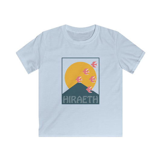 Kids "Hiraeth" Welsh T-Shirt - Mountain Sunset Graphic (Yr Wyddfa)