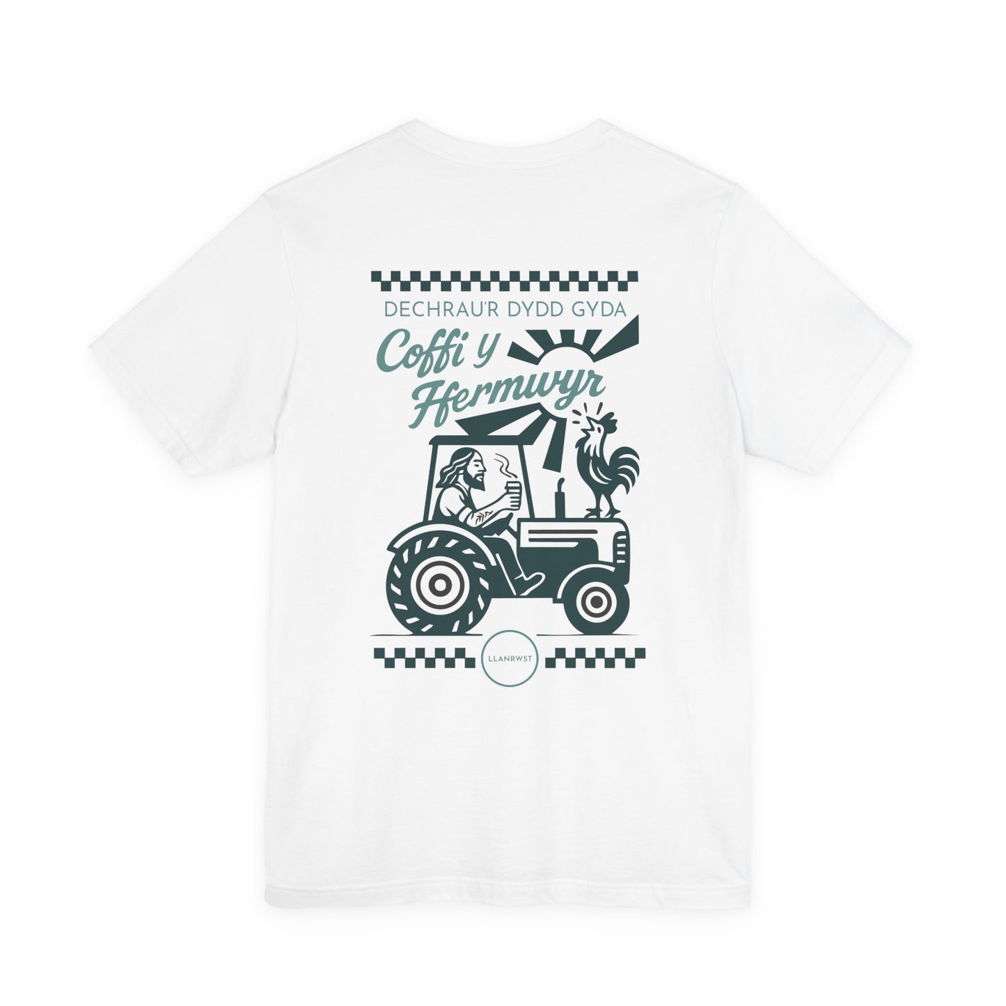 Coffi y Ffermwyr (Farmers Coffee) Unisex Tee - Double Sided
