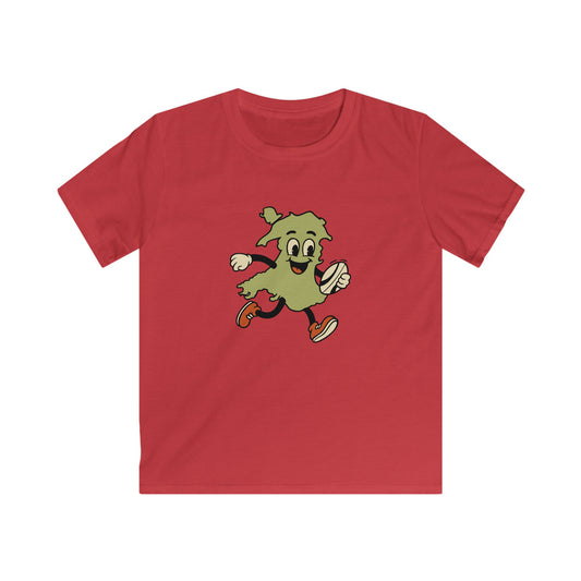 Kids Vintage Welsh Rugby T‑Shirt — Retro Cartoon Map