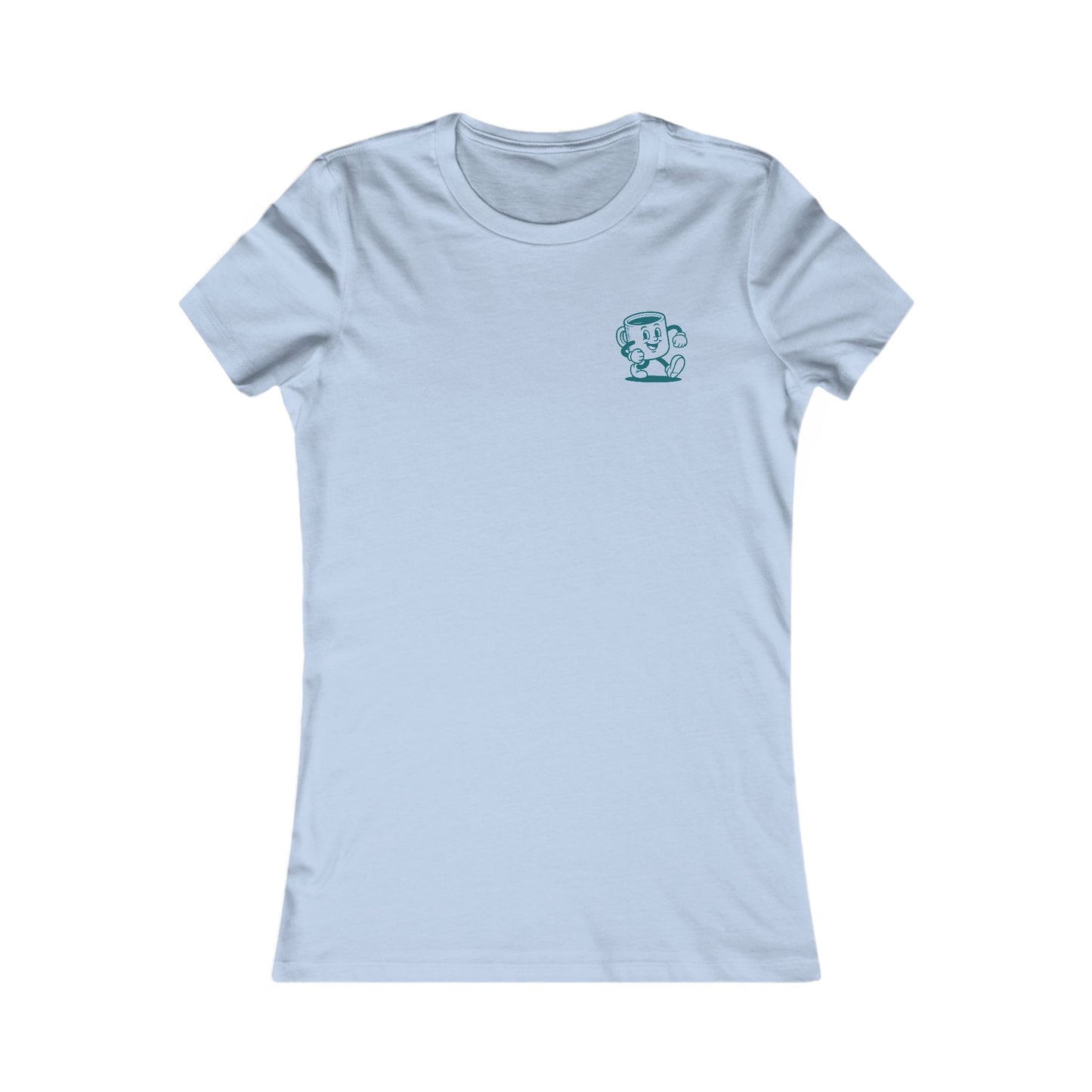Women's 'Bore Da' Tee — Retro Coffee Cup Graphic (Double Sided)