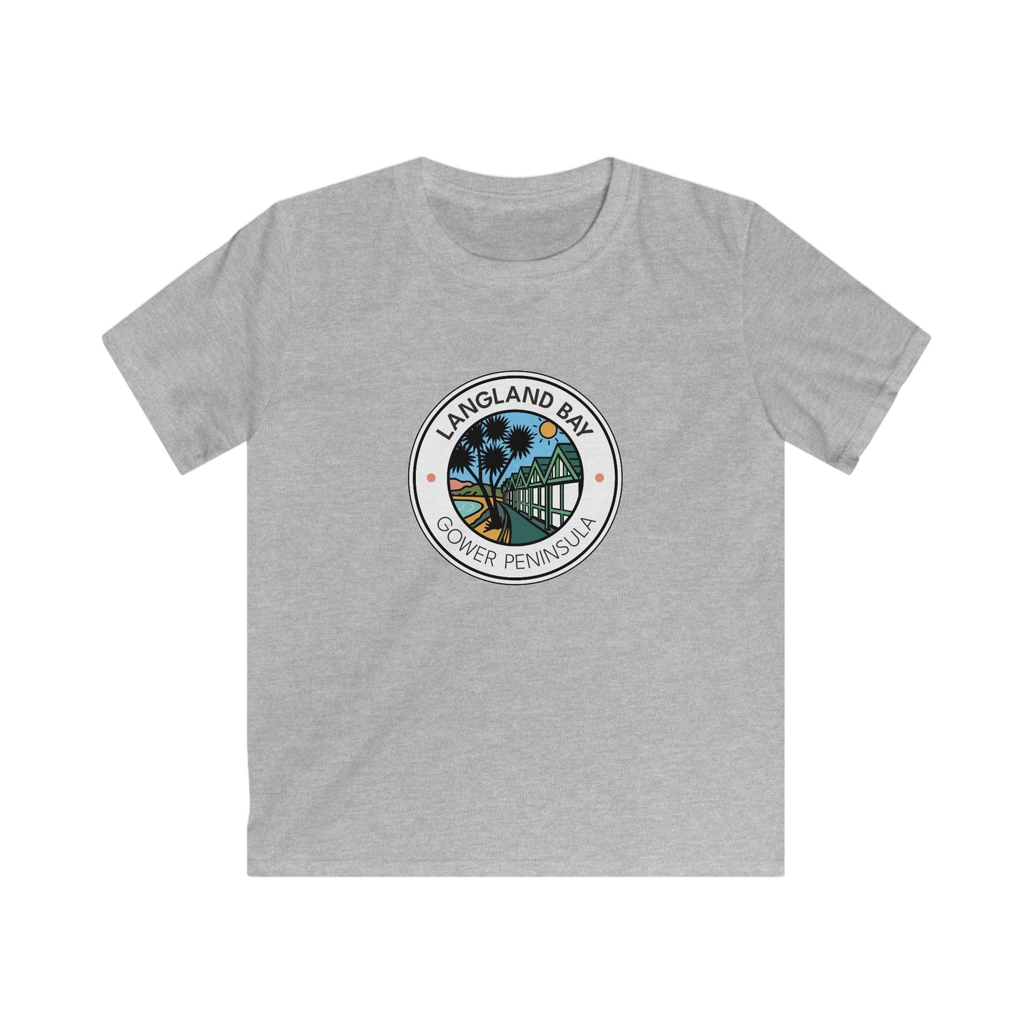 Kids Langland Bay T-Shirt - Gower Peninsula Beach Graphic