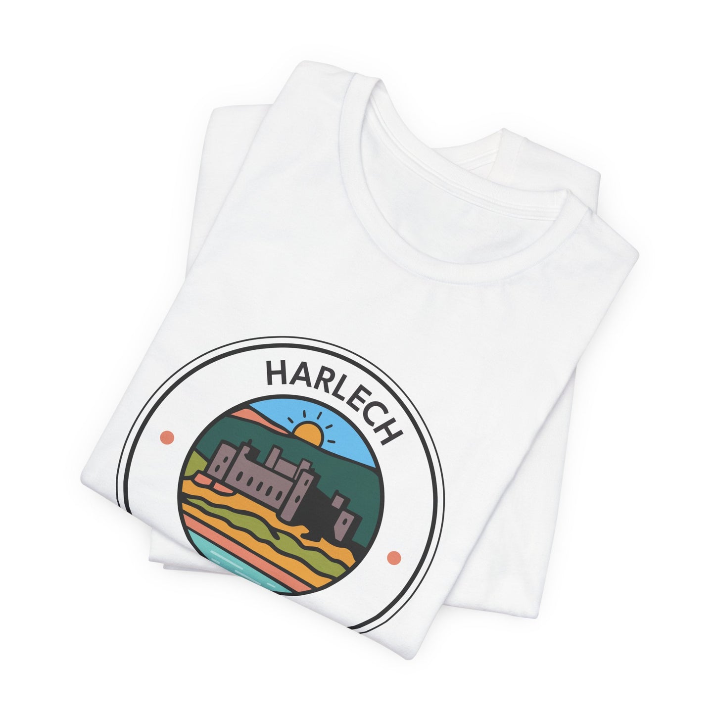 Harlech Graphic T-Shirt (Unisex) - Wales Coastal Landmark Tee