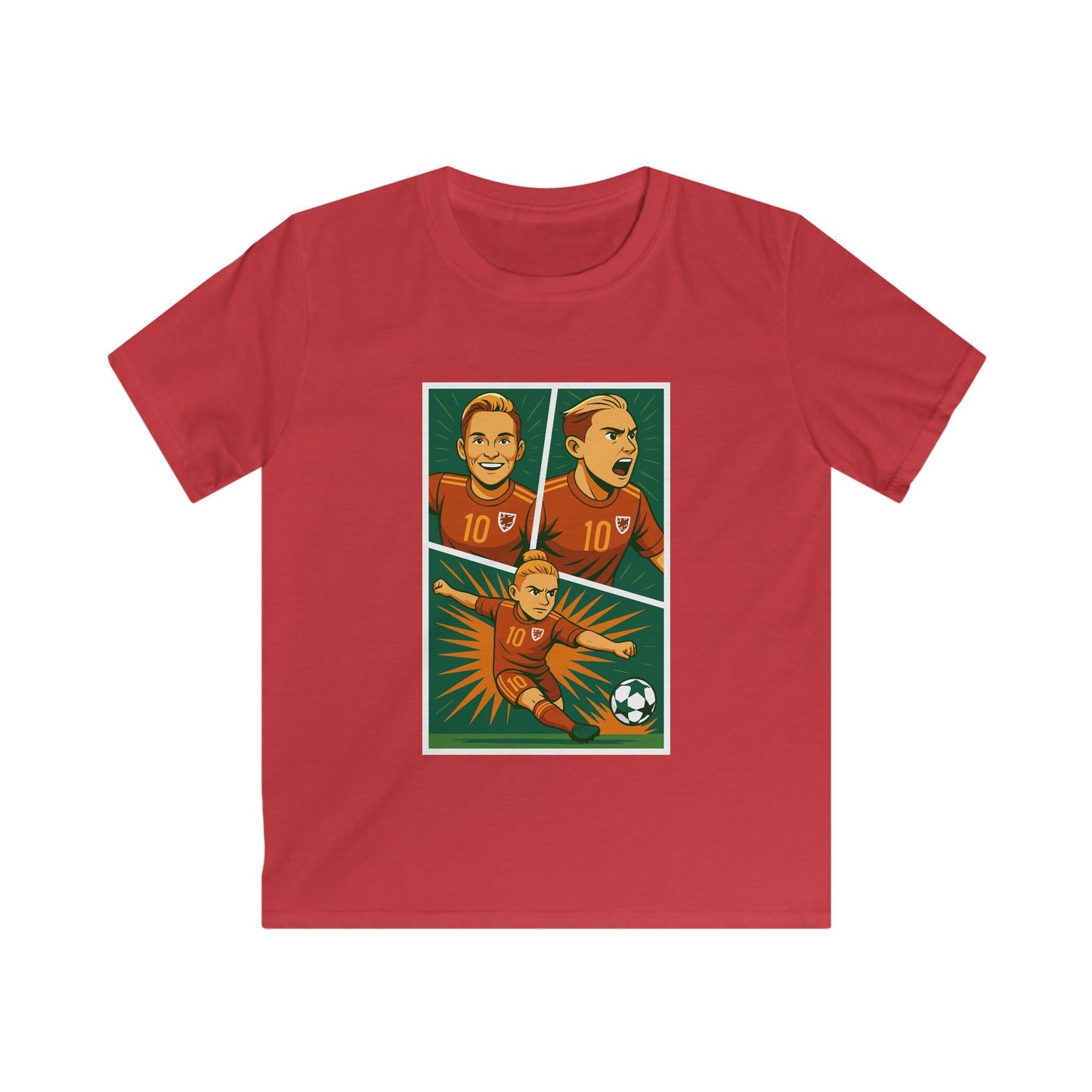 Kids Jess Fishlock Football Hero Tee - Anime Inspired, Comic Book Style