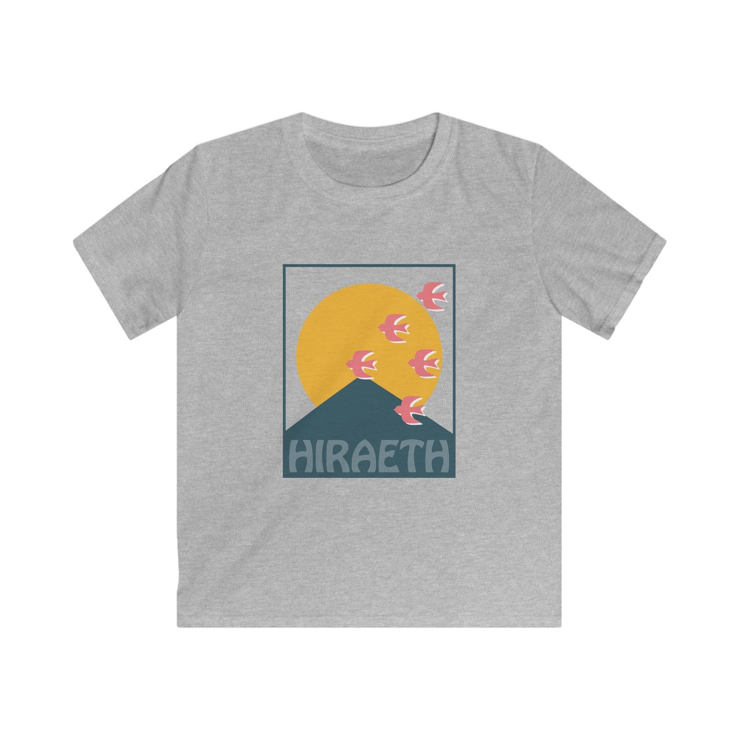 Kids "Hiraeth" Welsh T-Shirt - Mountain Sunset Graphic (Yr Wyddfa)