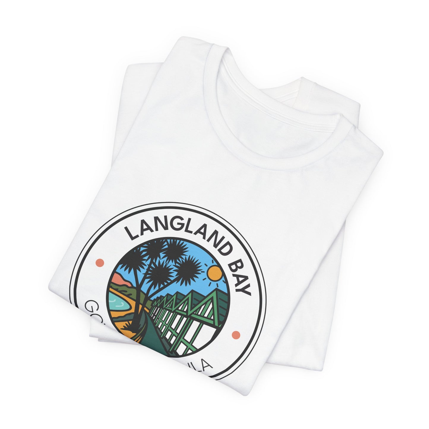 Langland Bay Gower Peninsula Beach T-Shirt (Unisex) - Coastal Surf & Sun Graphic Tee