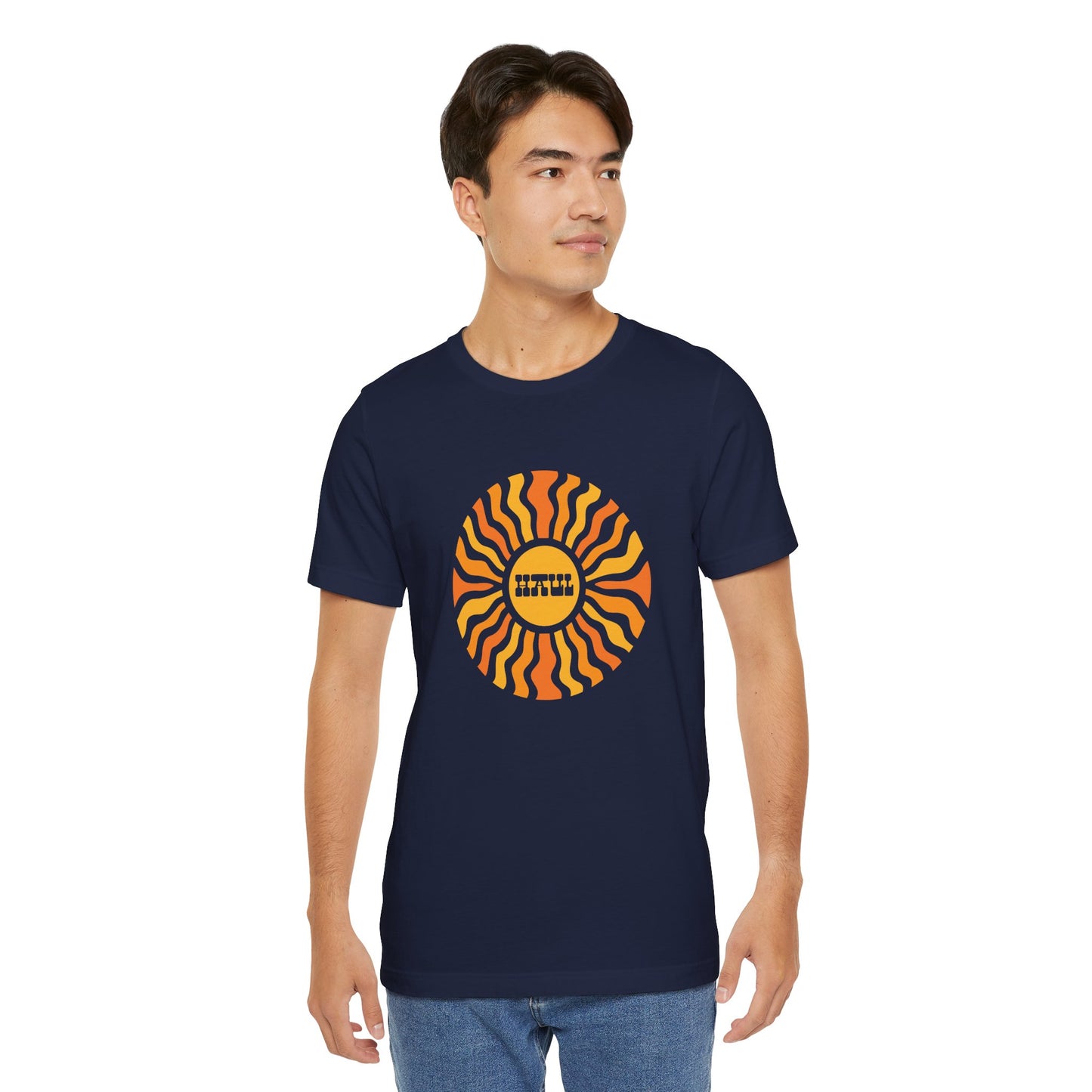 Sunburst Retro Tee - "Haul" Welsh Language Graphic T‑Shirt (Unisex)