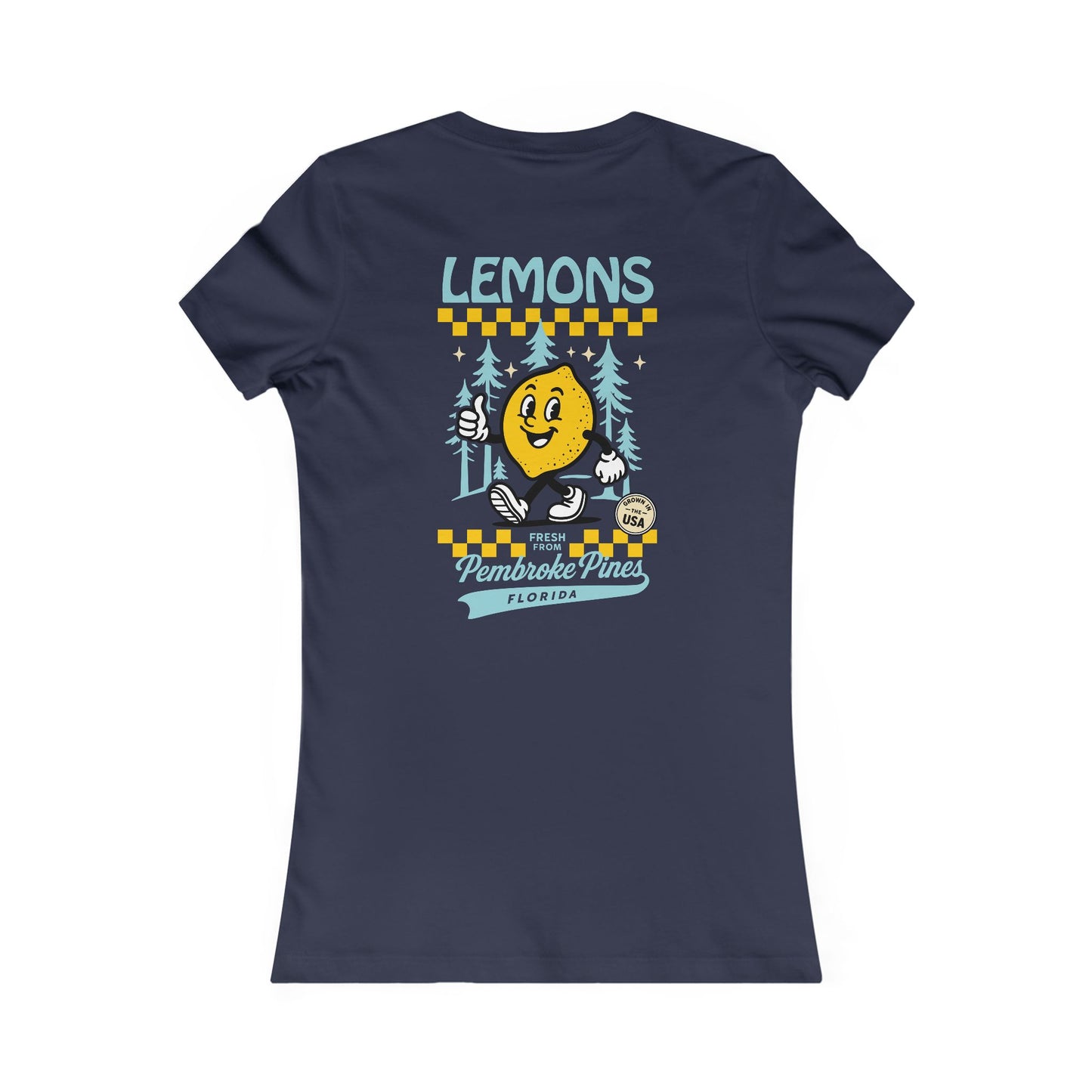 Women's Retro Lemon Tee -  Pembroke Pines (Double Sided)