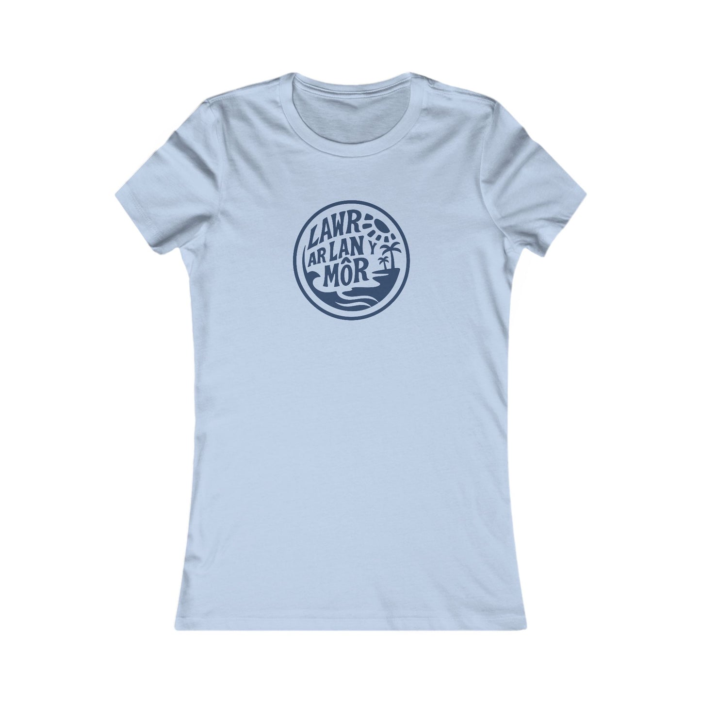 Women's Tee — 'Lawr Ar Lan Môr' Coastal Welsh Vintage Logo