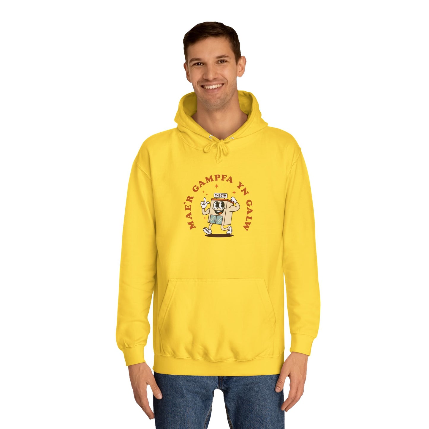 'Gampfa Yn Galw' Unisex Retro Gym Hoodie