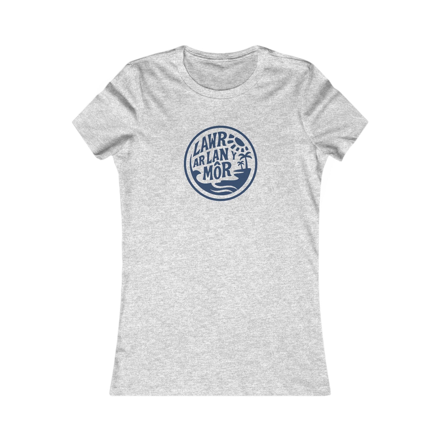 Women's Tee — 'Lawr Ar Lan Môr' Coastal Welsh Vintage Logo