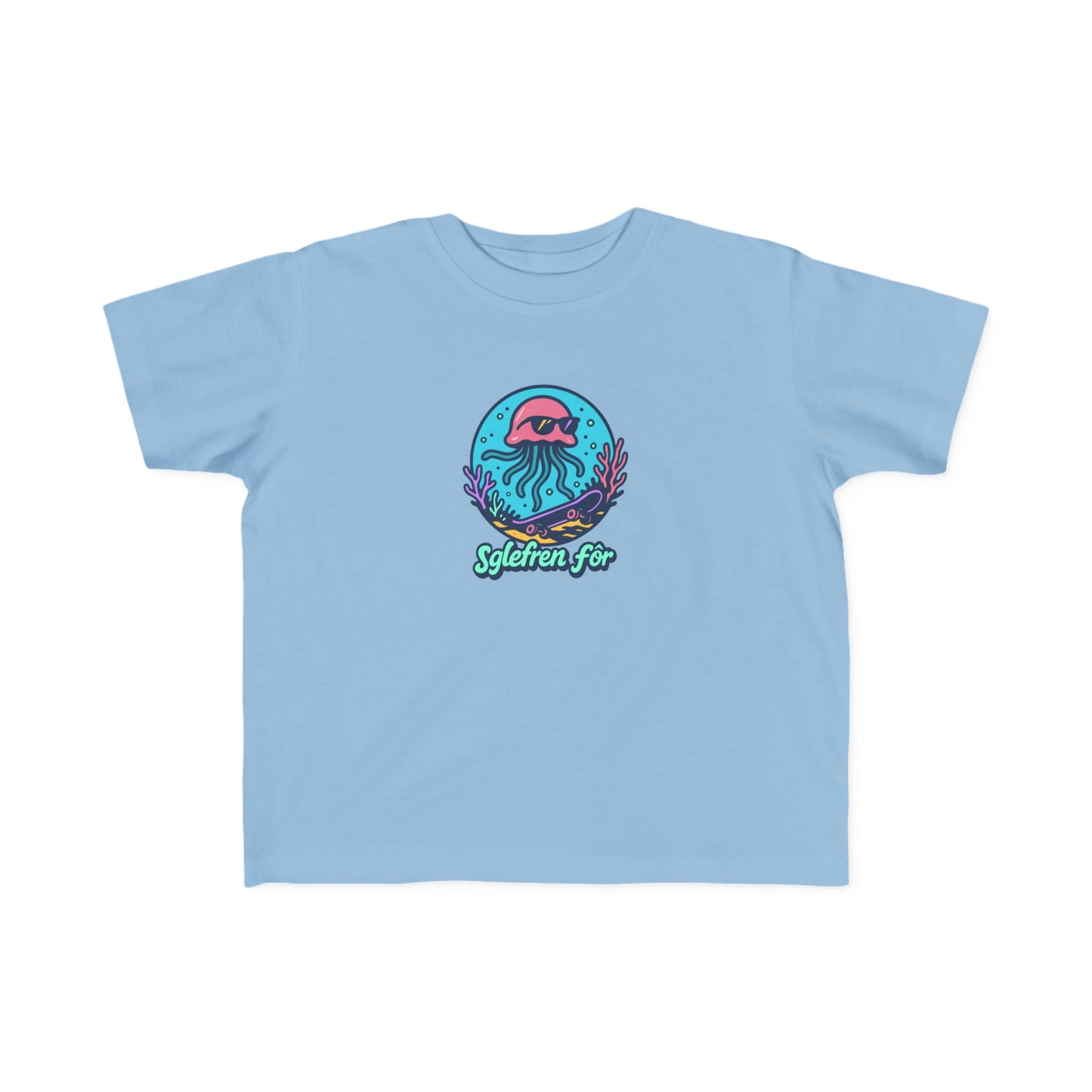 Toddler Skateboarding Jellyfish T-Shirt - 'Sglefren Fôr'
