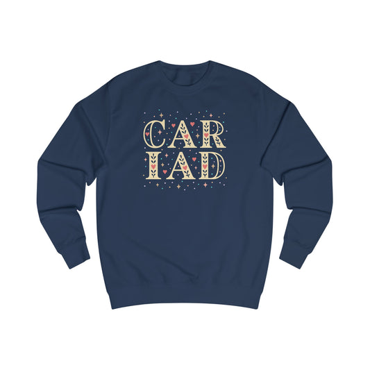 Cariad Jumper - Retro Floral Typography Crewneck (Unisex)