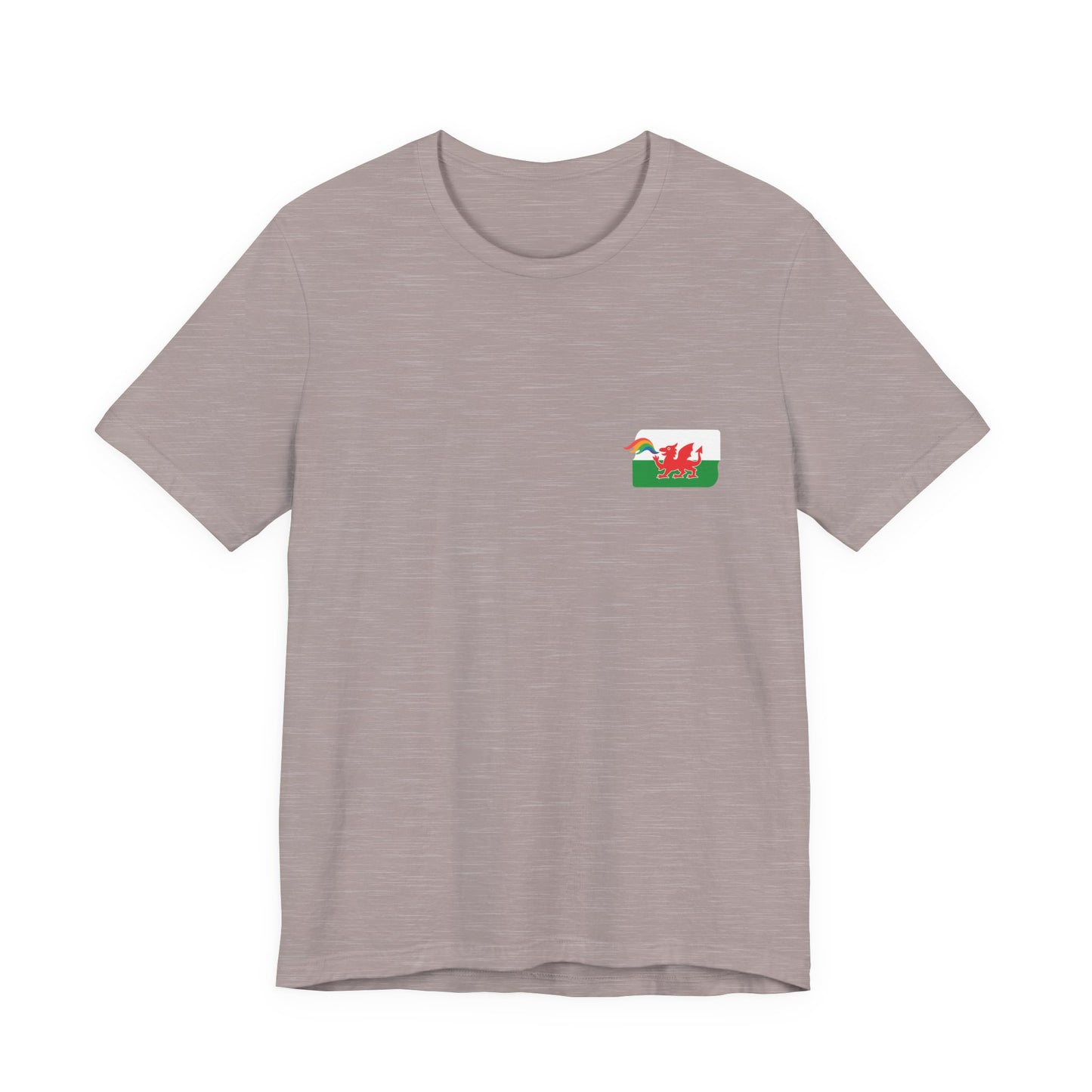 Welsh Dragon Rainbow Tee (Unisex) — Yma o Hyd Graphic T-Shirt (Double sided)