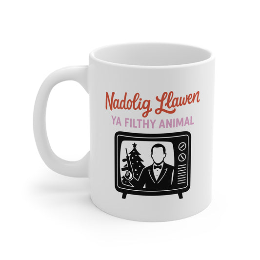 'Nadolig Llawen Ya Filthy Animal' Mug - Welsh Home Alone