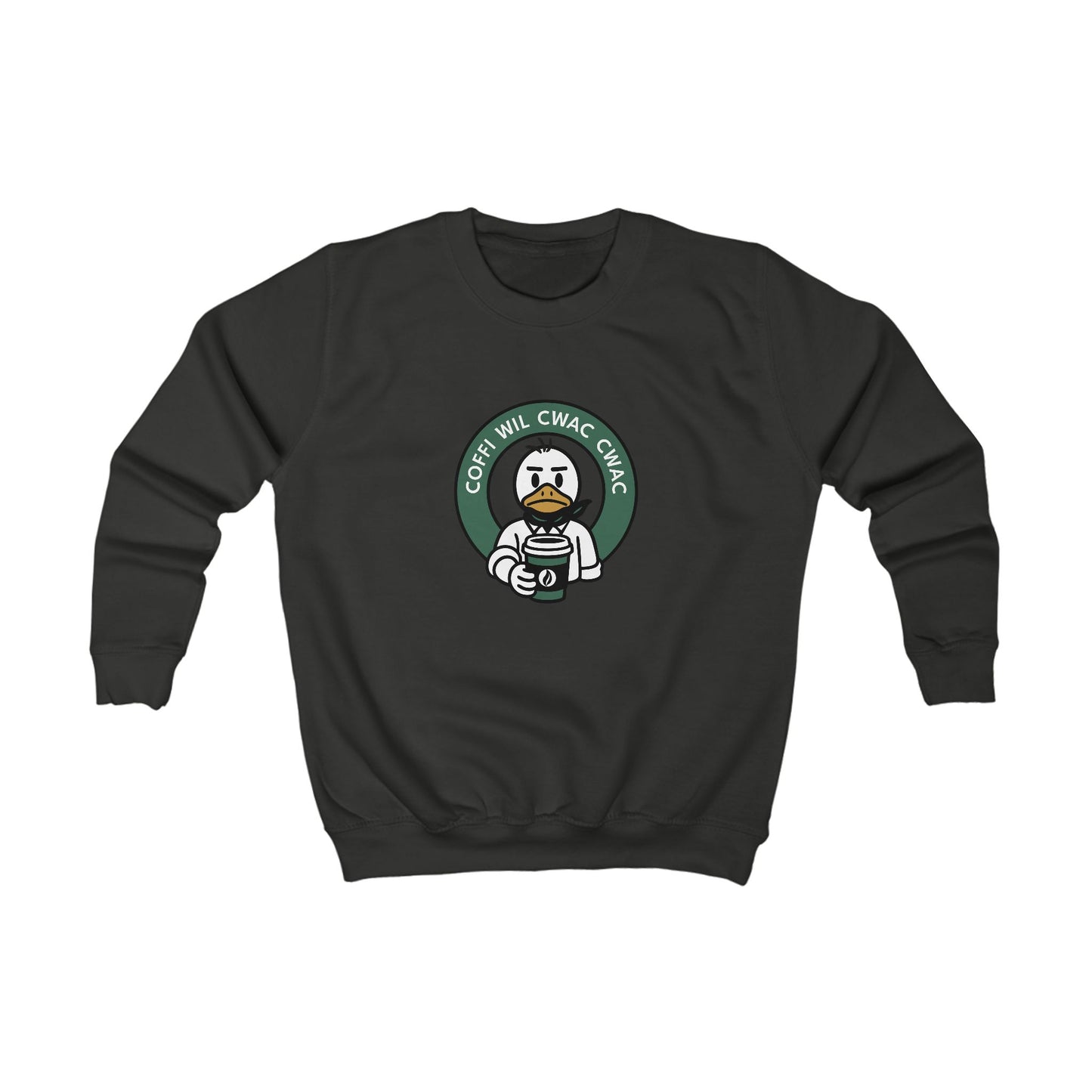 'Coffi Wil Cwac Cwac' Kids Sweatshirt