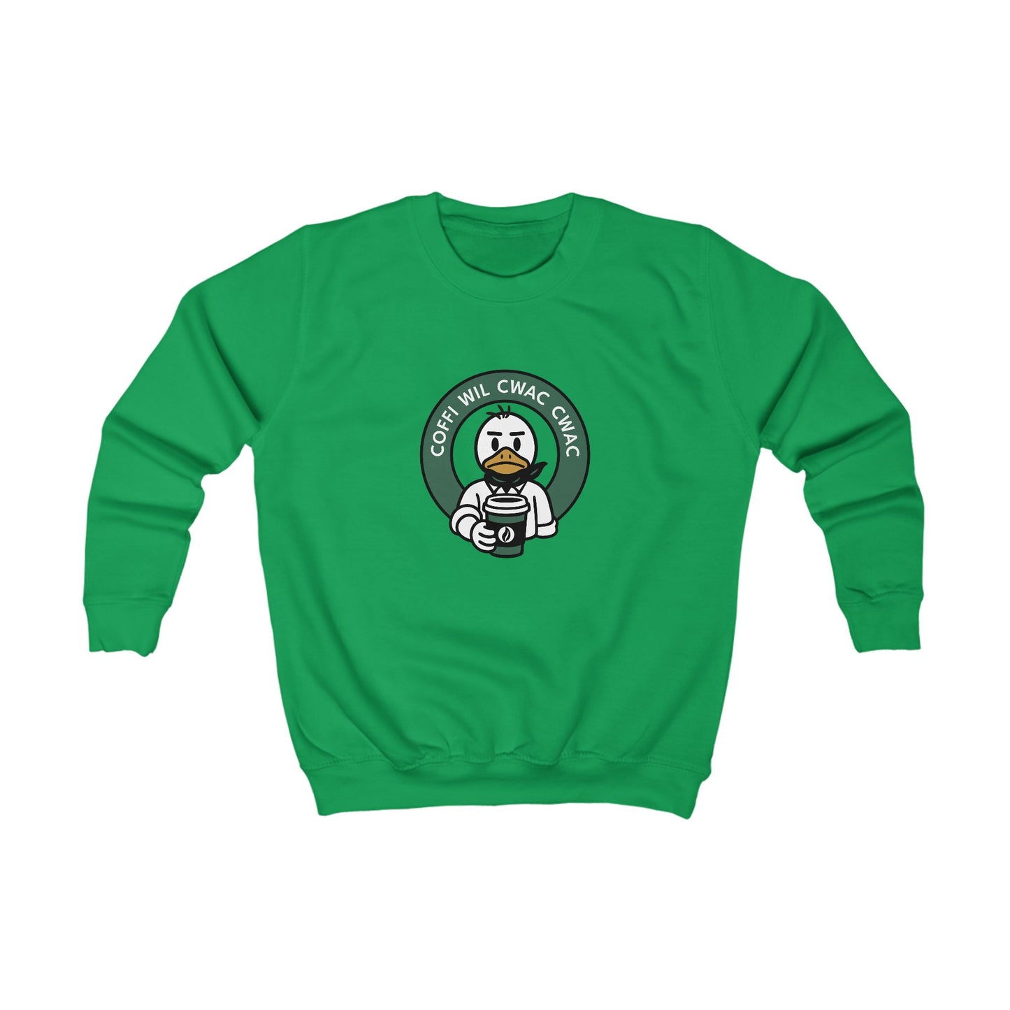 'Coffi Wil Cwac Cwac' Kids Sweatshirt