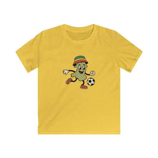 Kids Retro Wales Map Cartoon Tee — Welsh Football T-Shirt