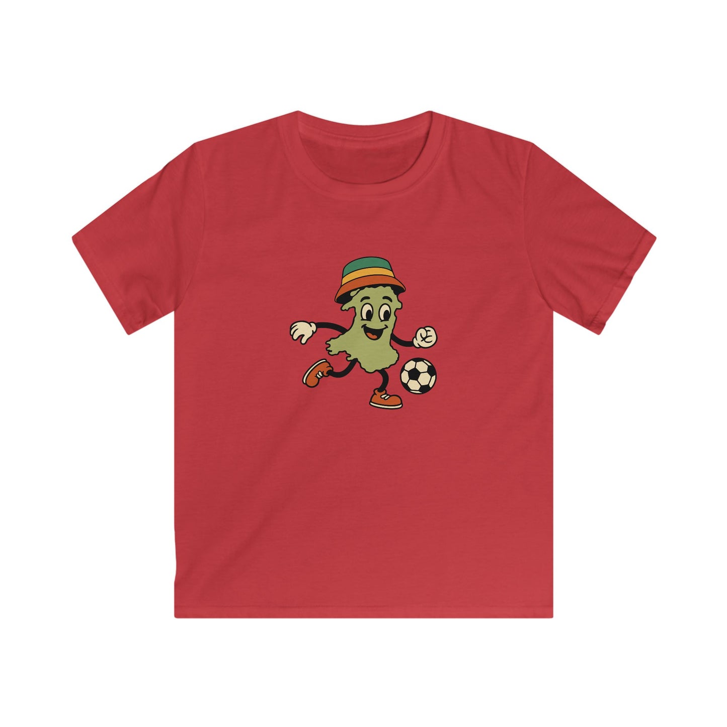 Kids Retro Wales Map Cartoon Tee — Welsh Football T-Shirt