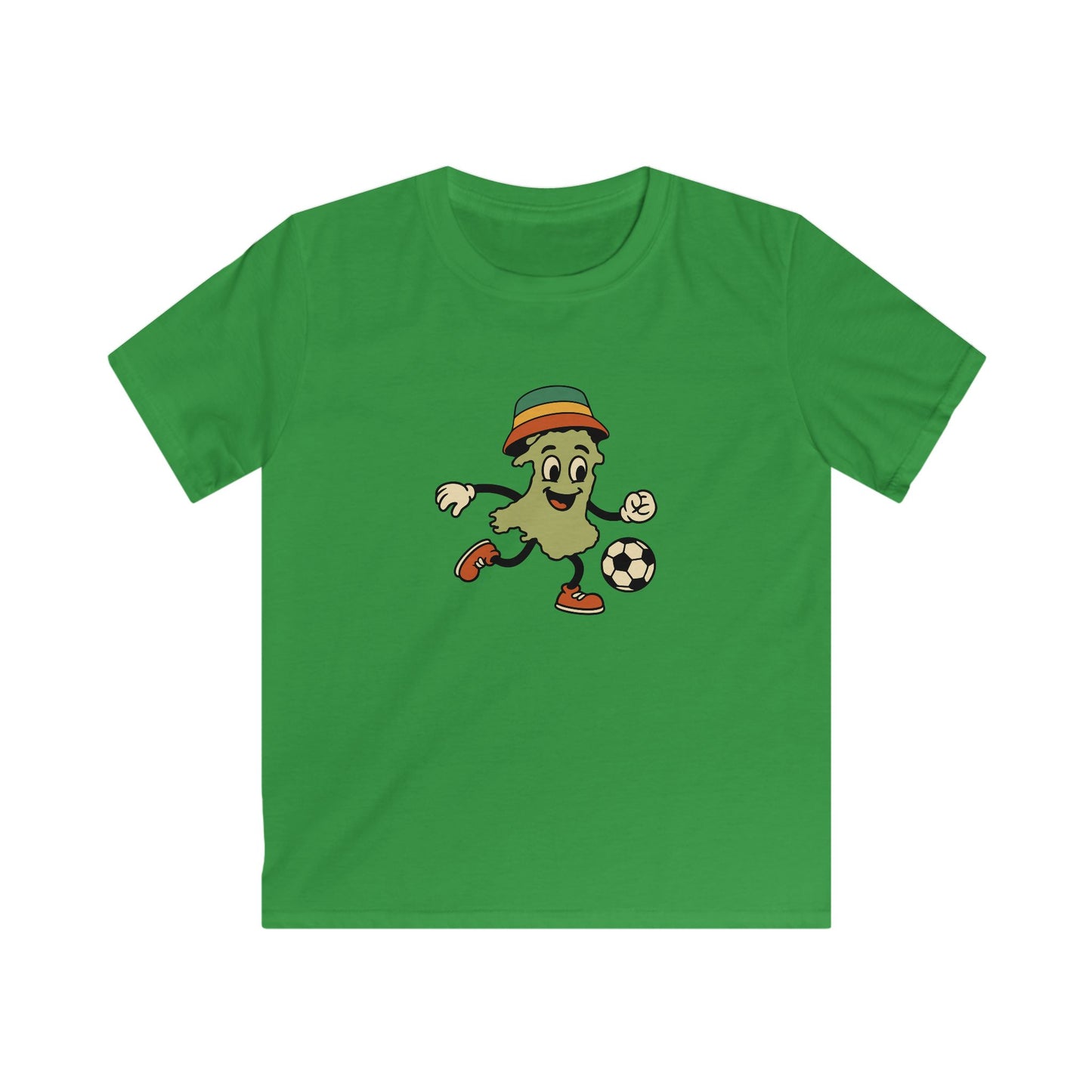 Kids Retro Wales Map Cartoon Tee — Welsh Football T-Shirt