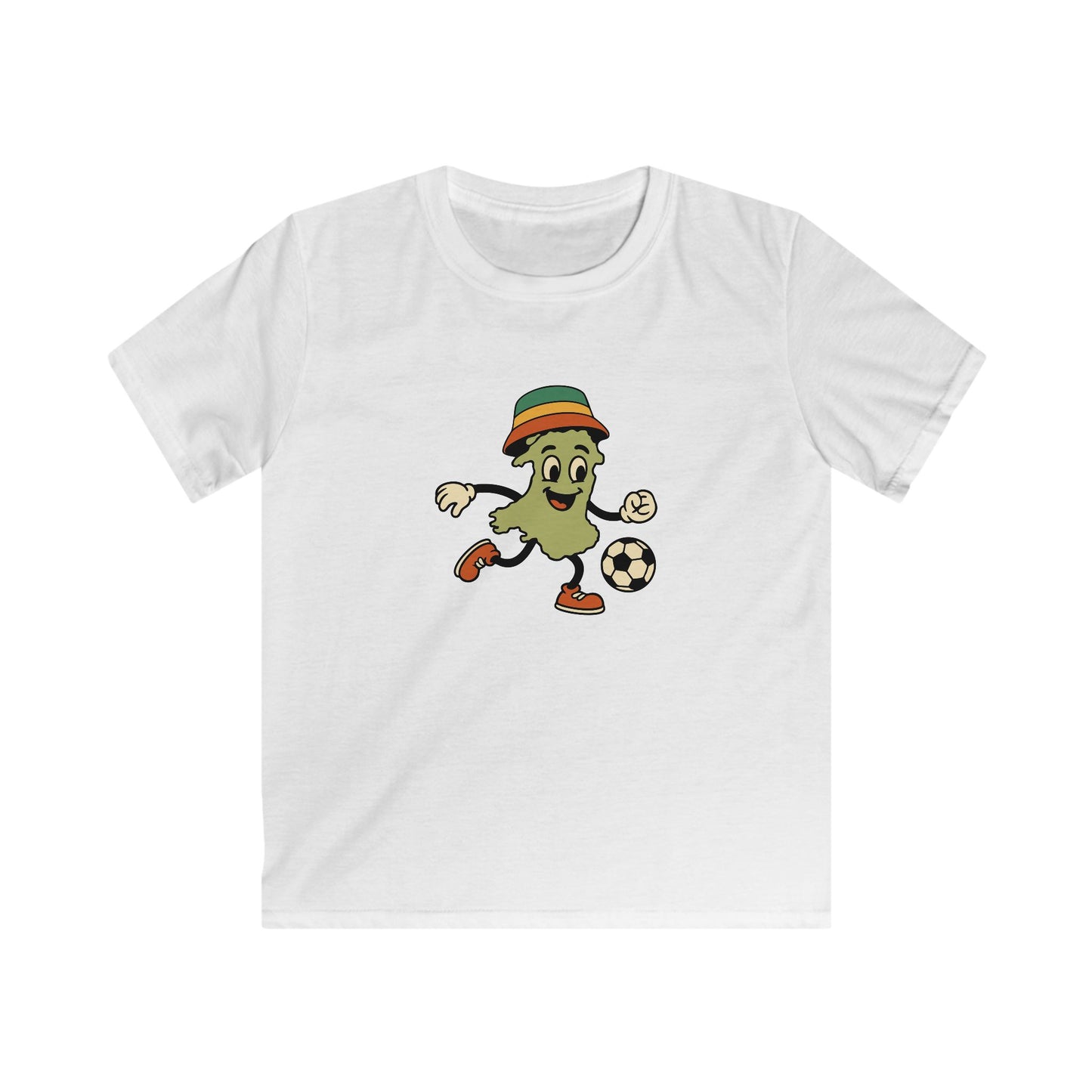 Kids Retro Wales Map Cartoon Tee — Welsh Football T-Shirt