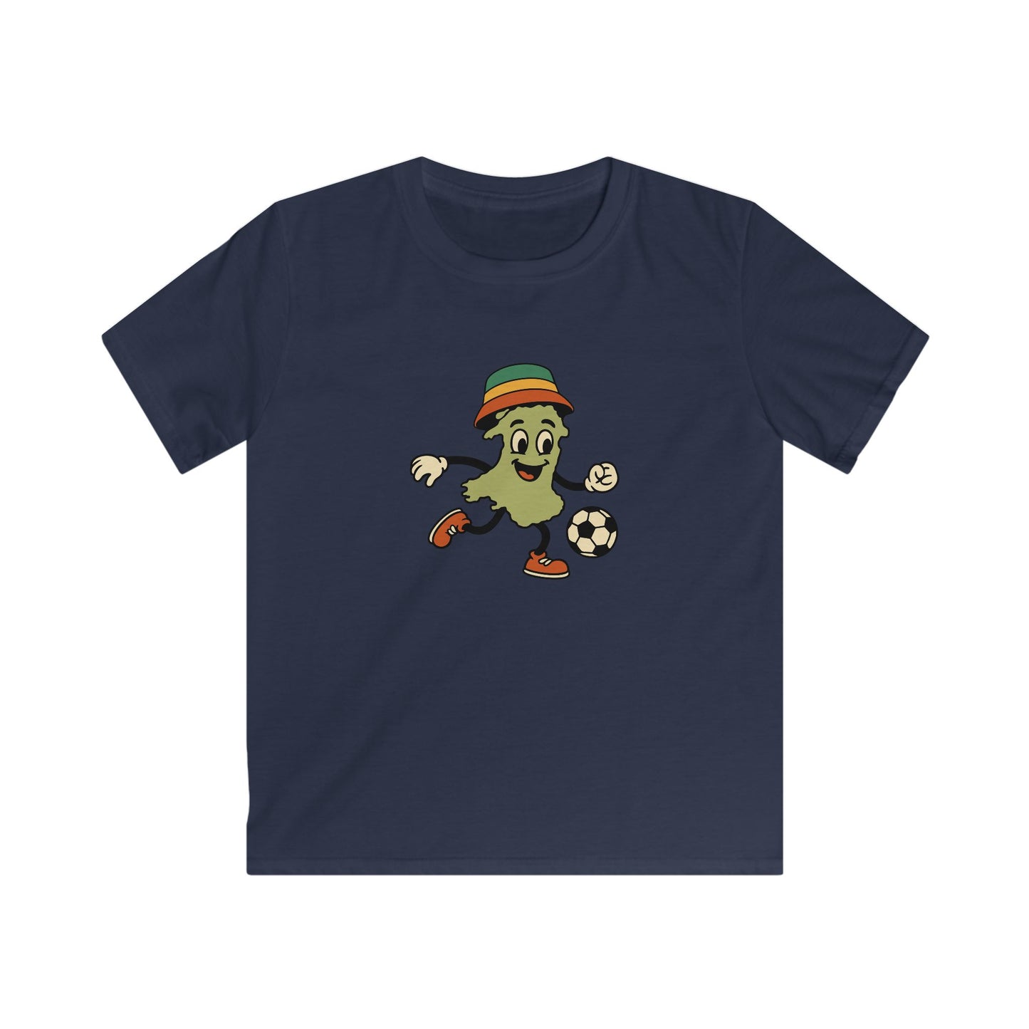Kids Retro Wales Map Cartoon Tee — Welsh Football T-Shirt