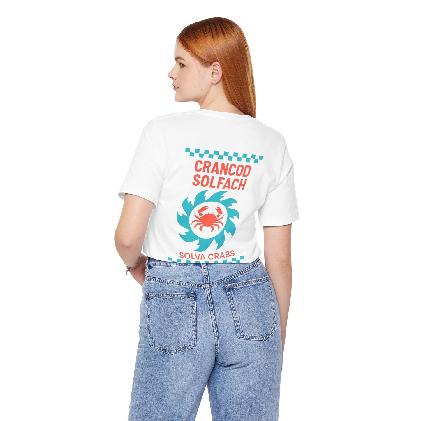 Solva Crabs Vintage Unisex T-Shirt - 'Crancod Solfach' (Double Sided)
