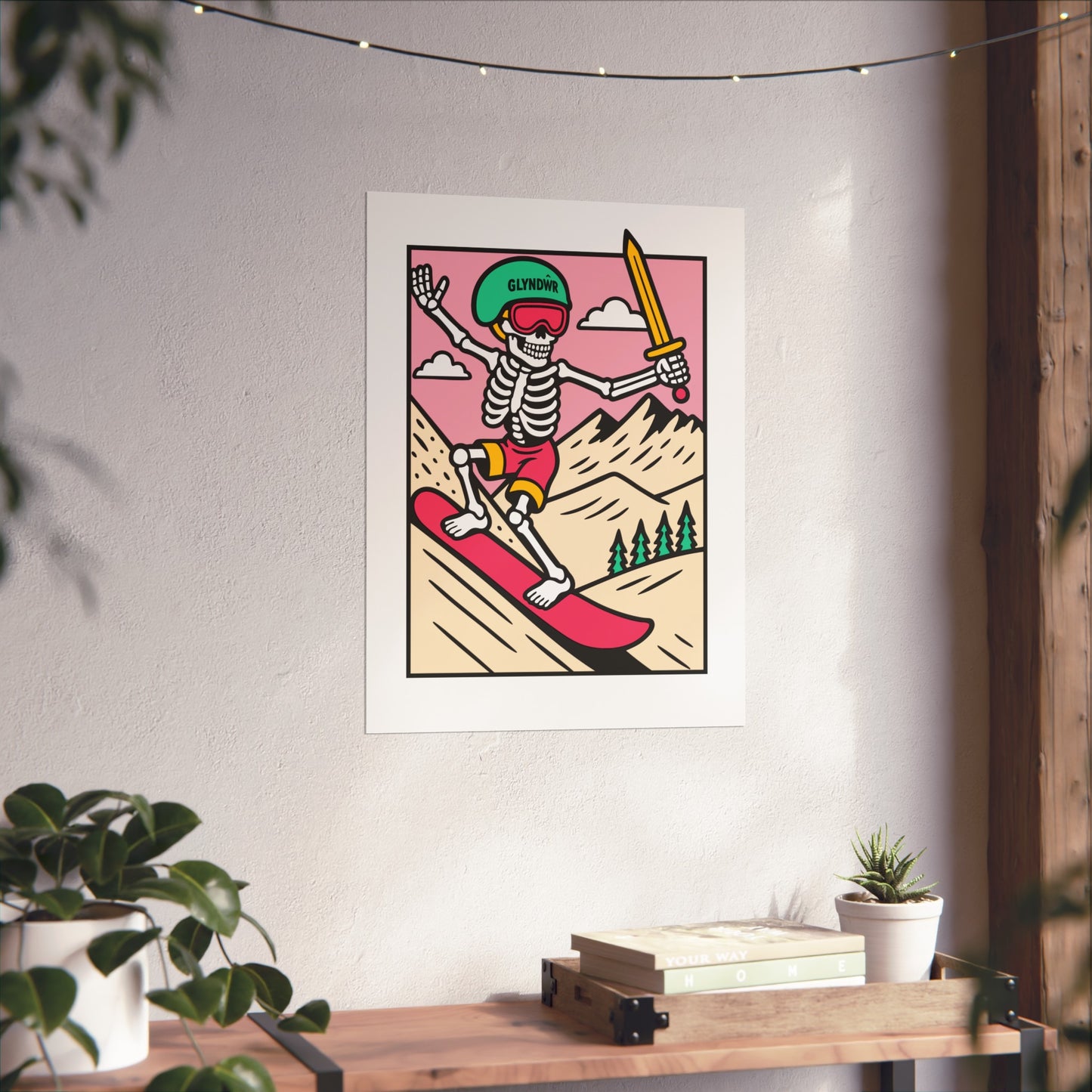 Owain Glyndŵr Snowboarder Fine Art Poster