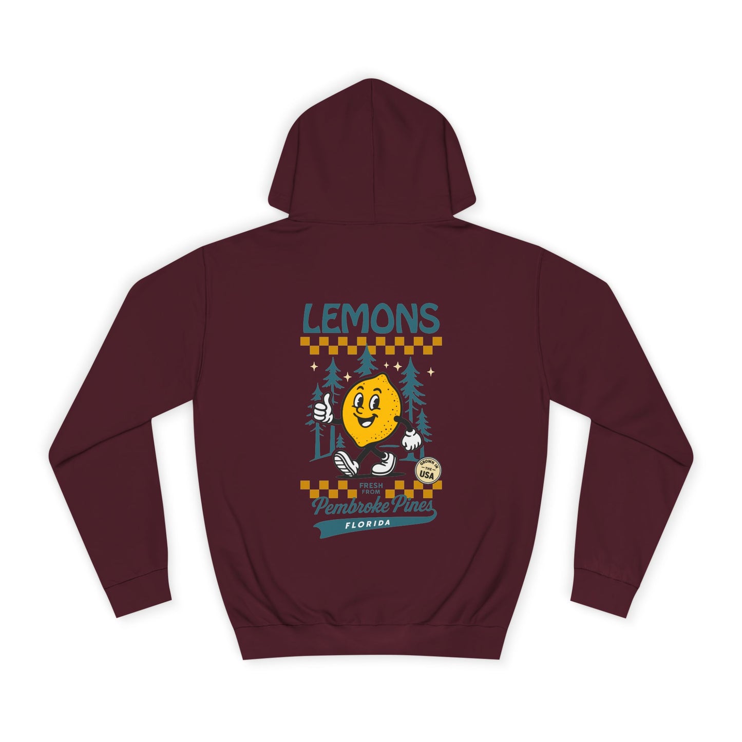 Retro Lemons Unisex Hoodie (Double Sided)