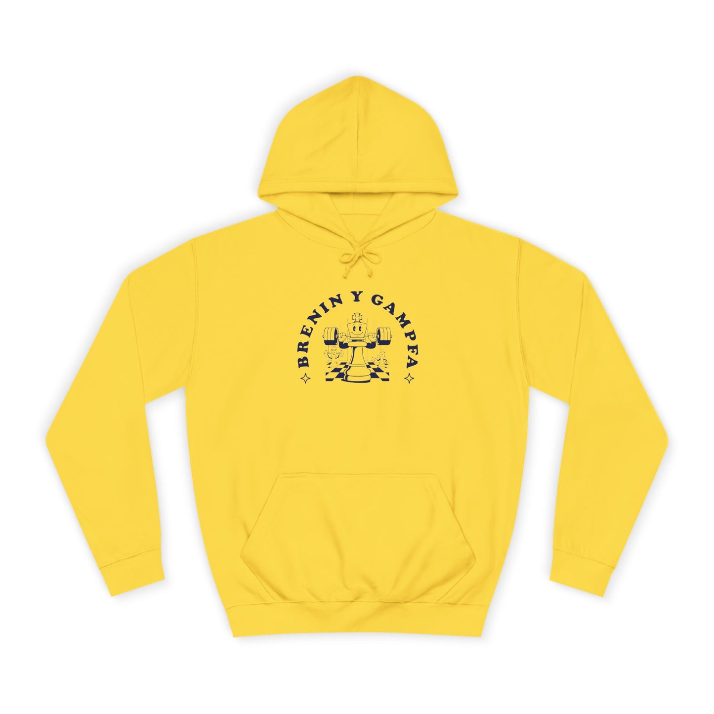 'King Of The Gym' Welsh Unisex Hoodie - 'Brenin y Gampfa'