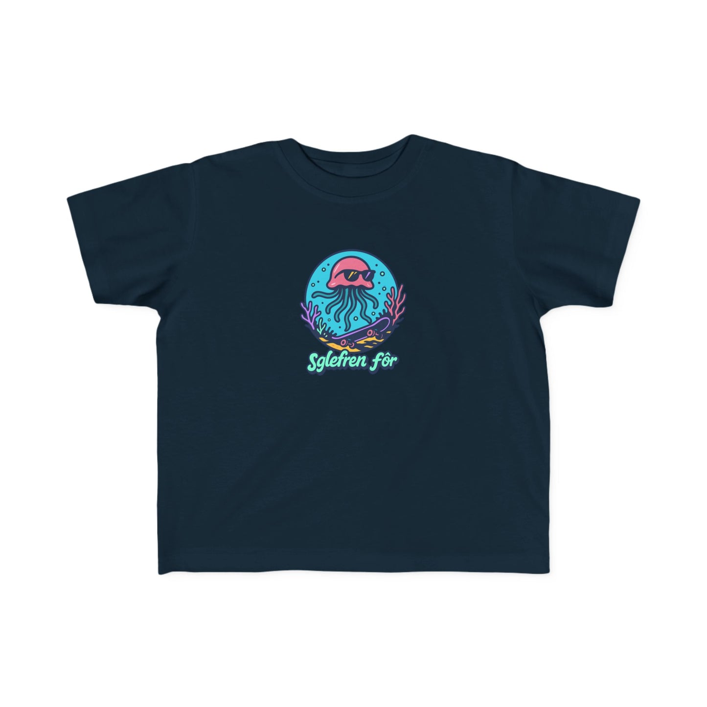 Toddler Skateboarding Jellyfish T-Shirt - 'Sglefren Fôr'