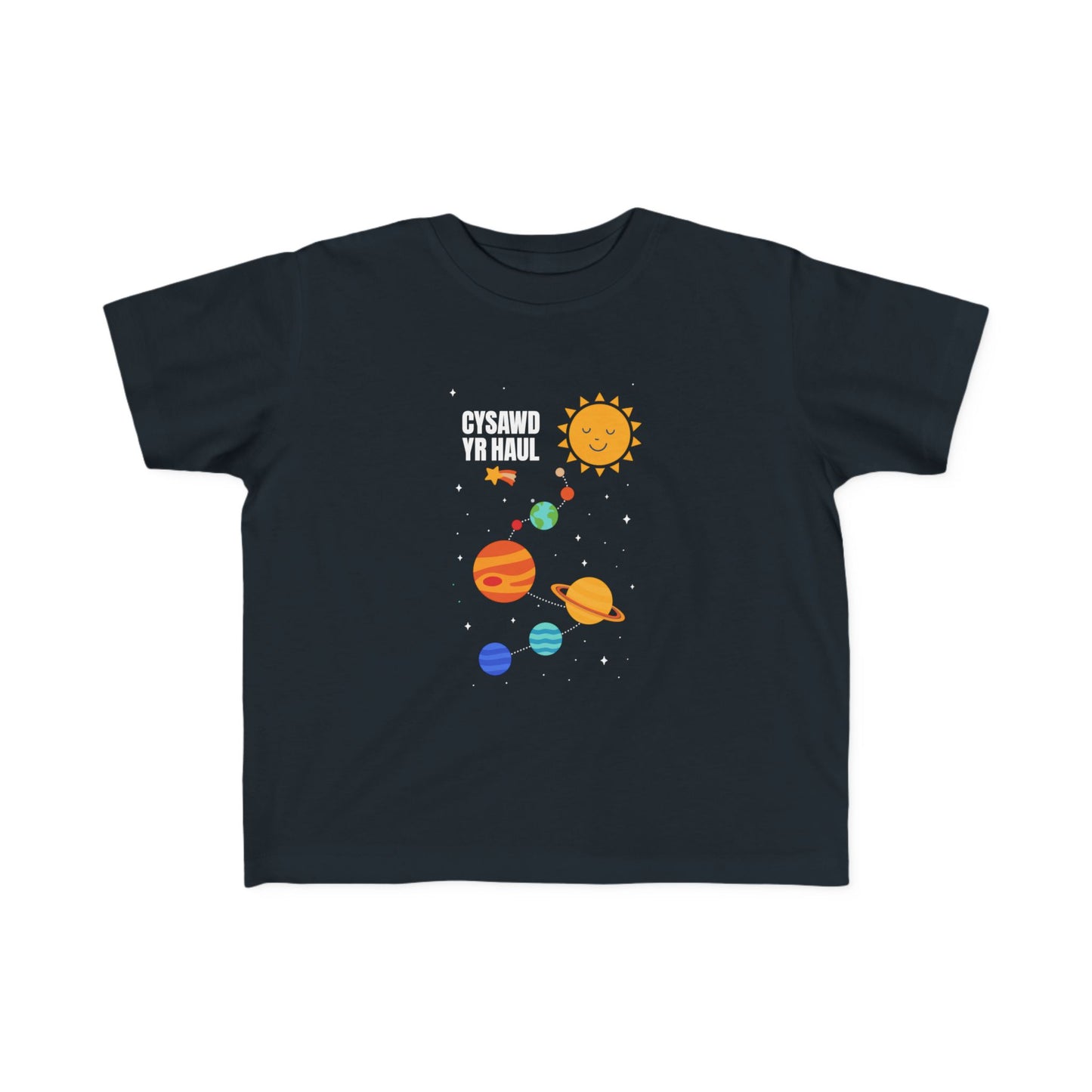 Toddler Solar System T-Shirt - 'Cysawd Yr Haul'