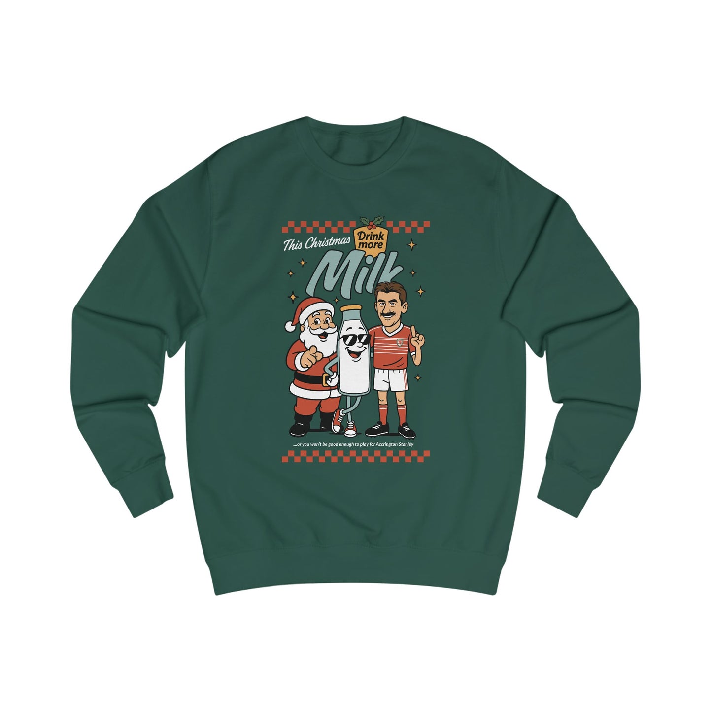 Retro Ian Rush Christmas Jumper  - Milk Advert Sweatshirt