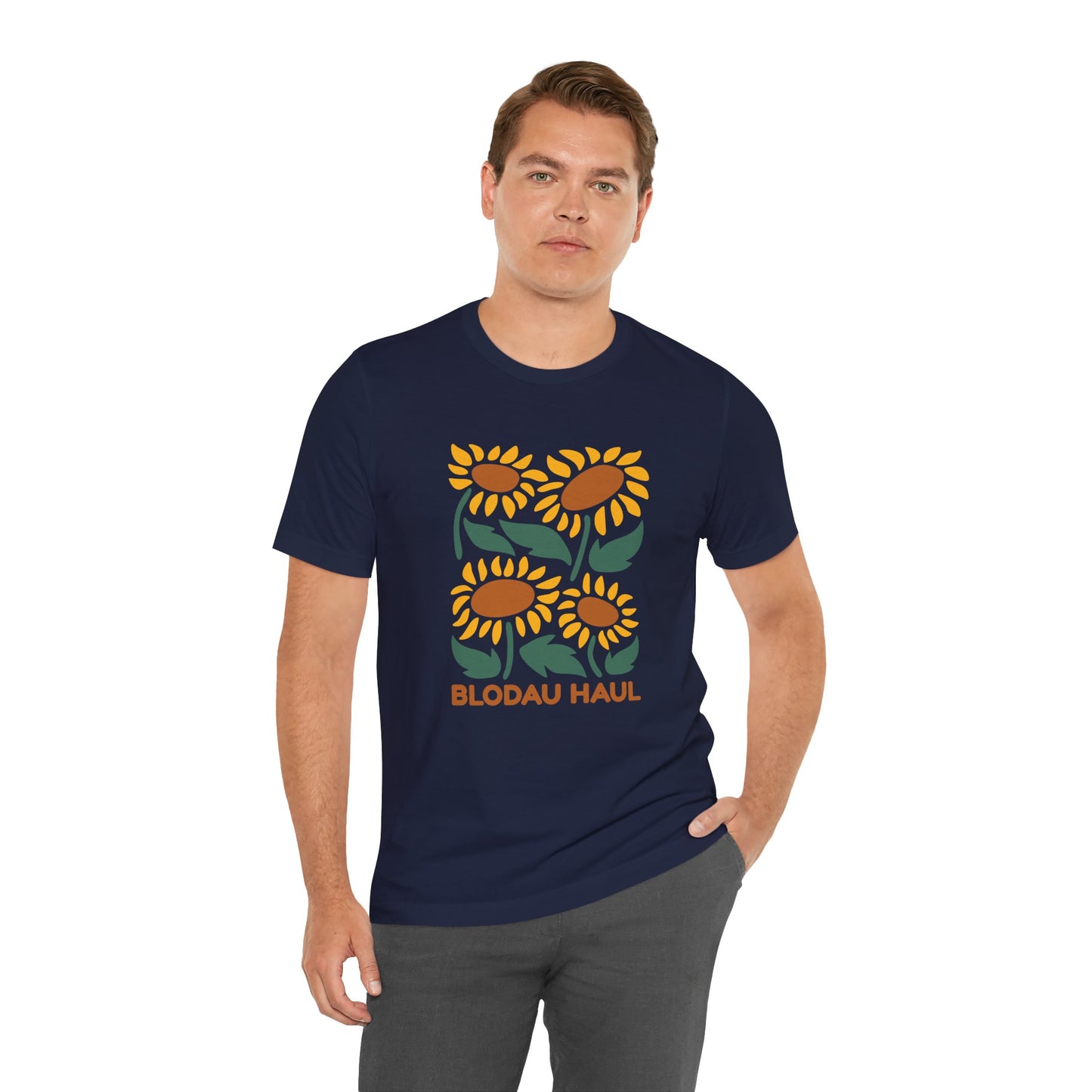 Sunflower Graphic Tee - 'Blodau Haul' Welsh Floral T‑Shirt