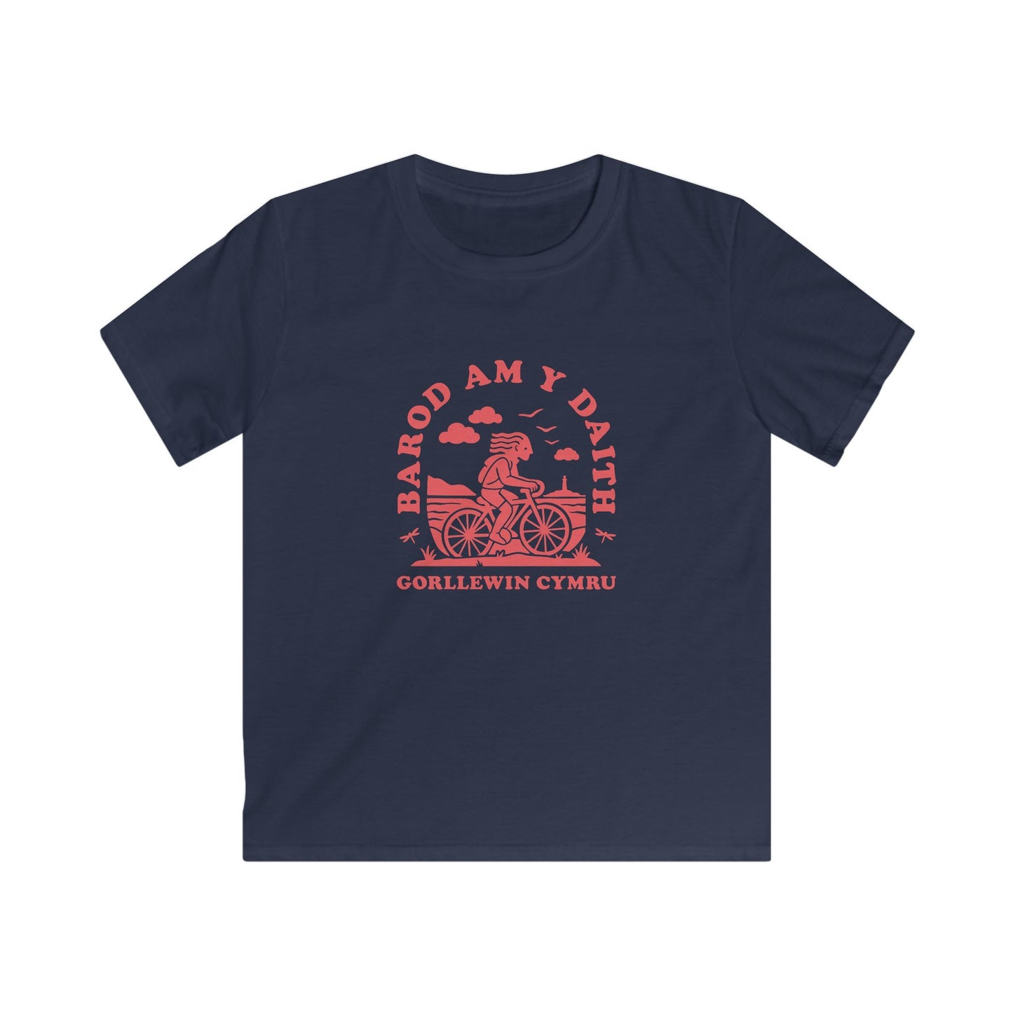 Kids West Wales Cycling Tee - 'Barod Am Y Daith'