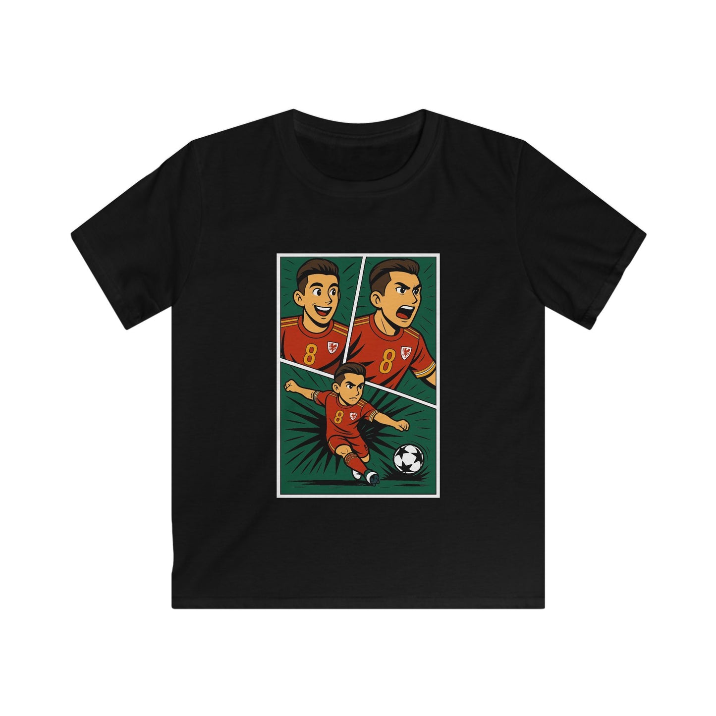 Kids Harry Wilson Anime-Inspired T-Shirt - Welsh Football Tee
